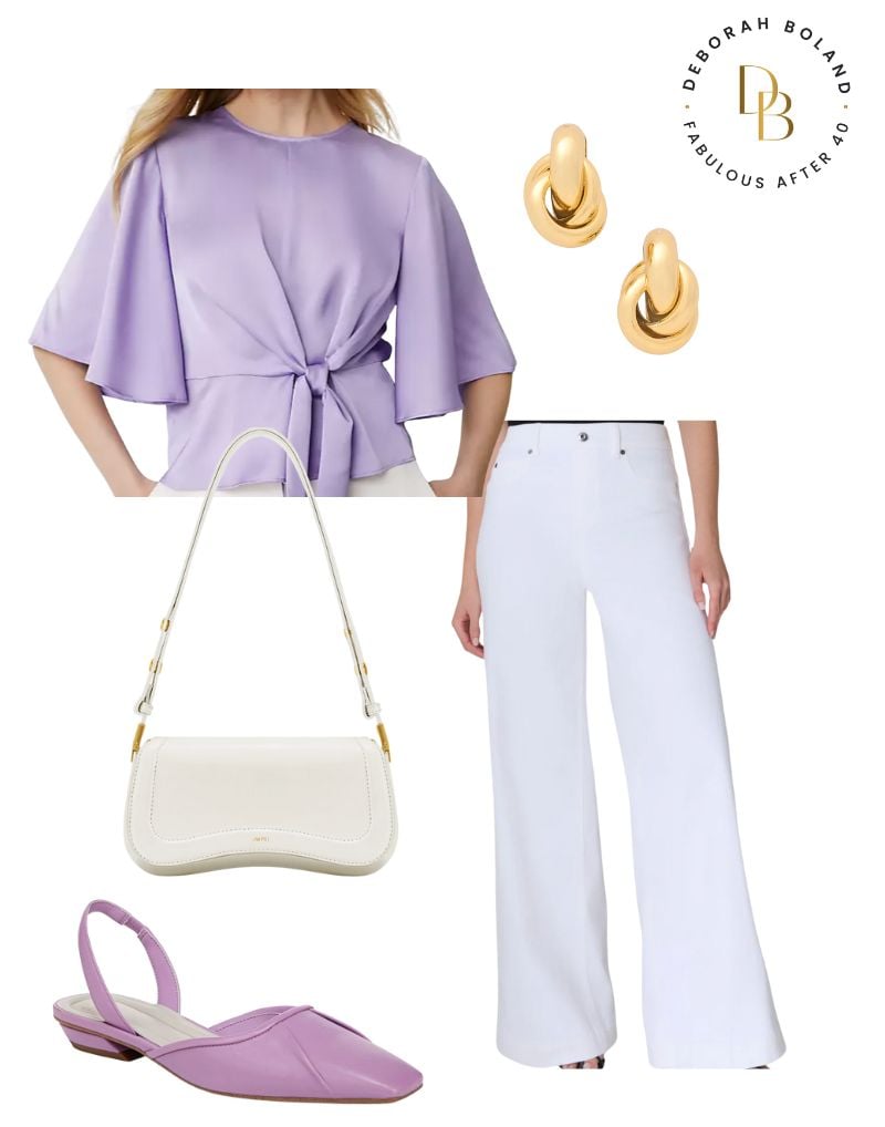 Wrap Blouse and Flare Jeans Wrap Blouse and Flare Jeans