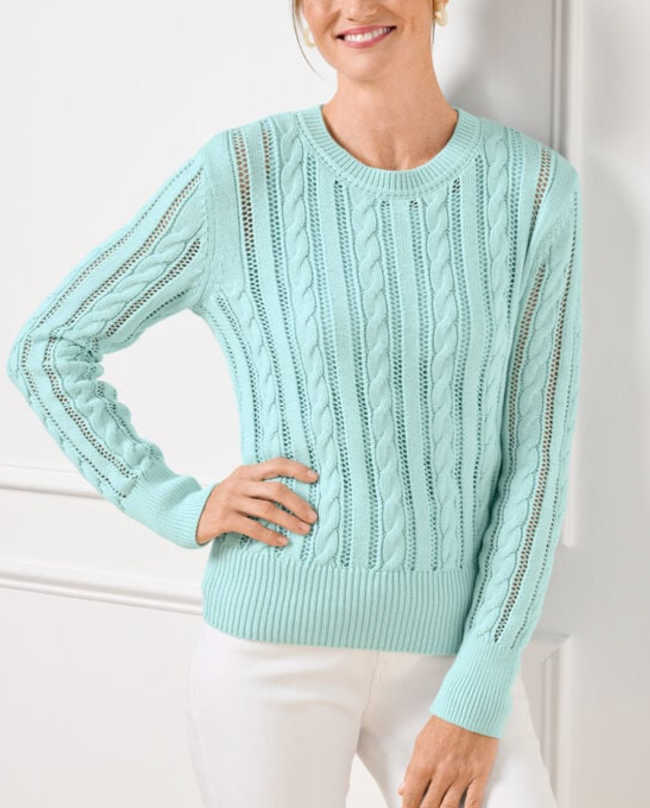 blue green open stitch sweater blue green open stitch sweater