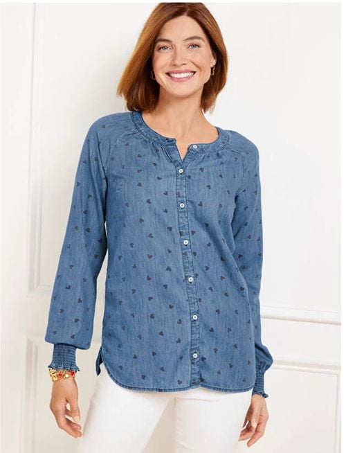 Denim Hearts Shirt Denim Hearts Shirt