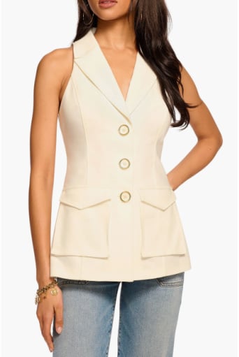 cream vest
