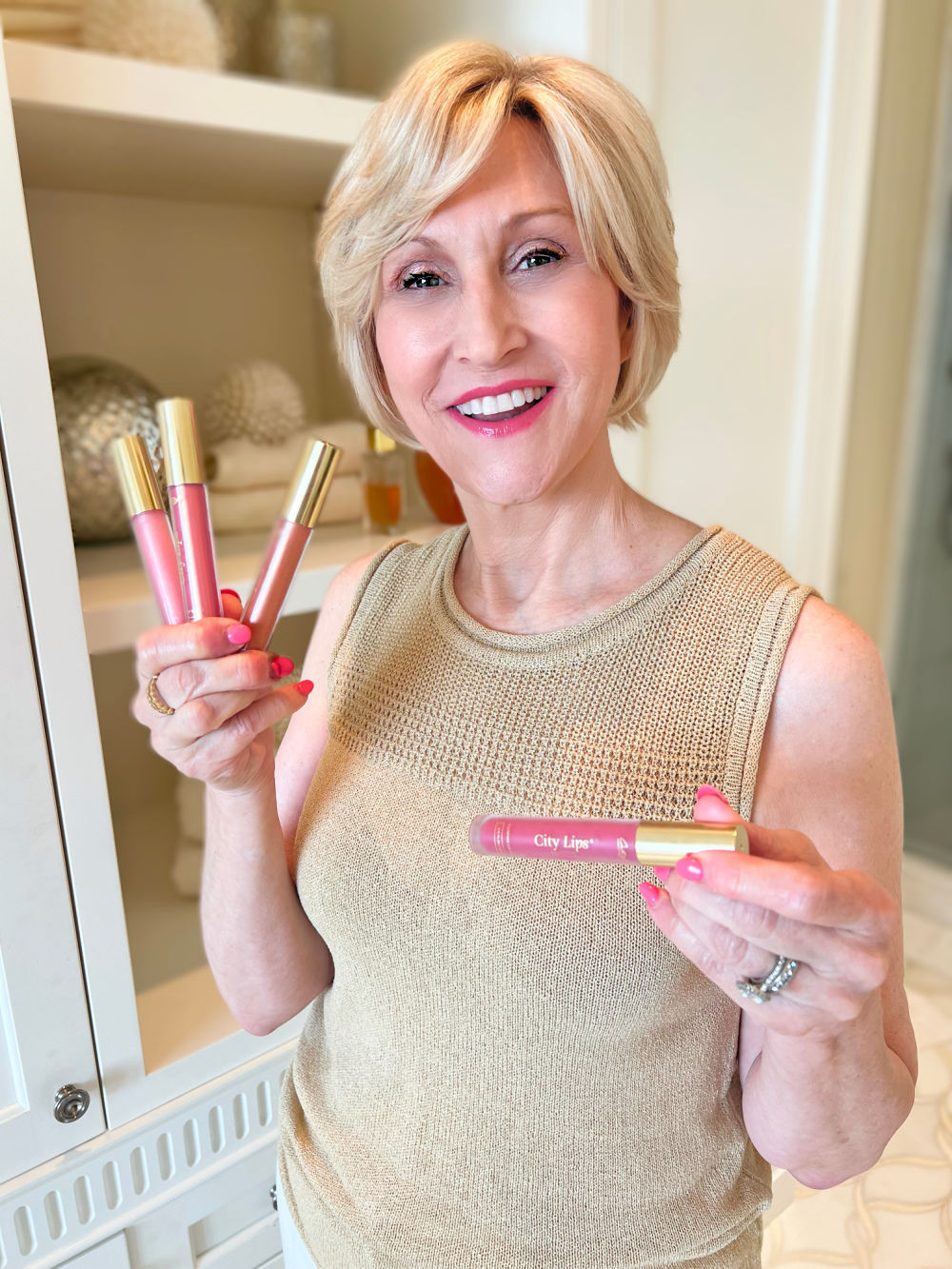 Deb with City Lips glosses