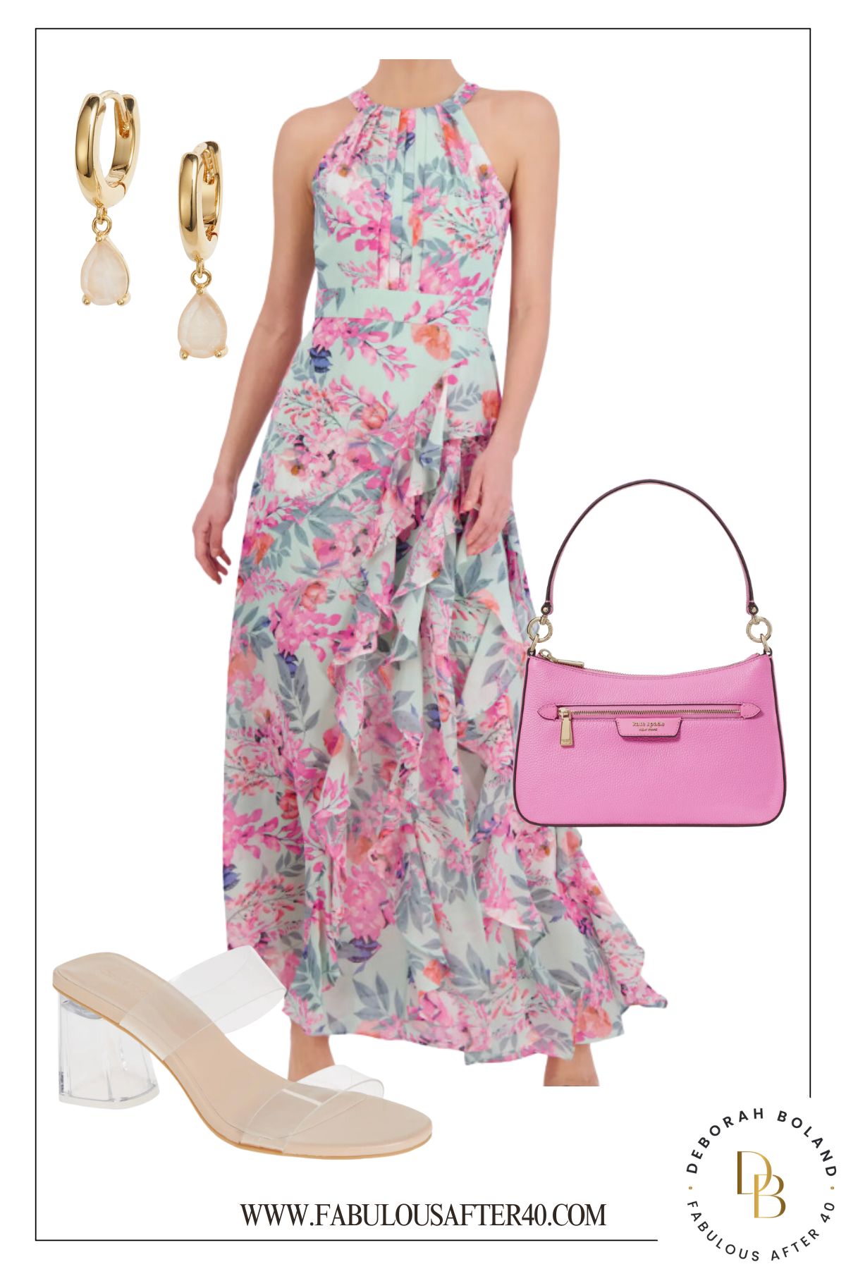 Floral maxi dress for garden wedding