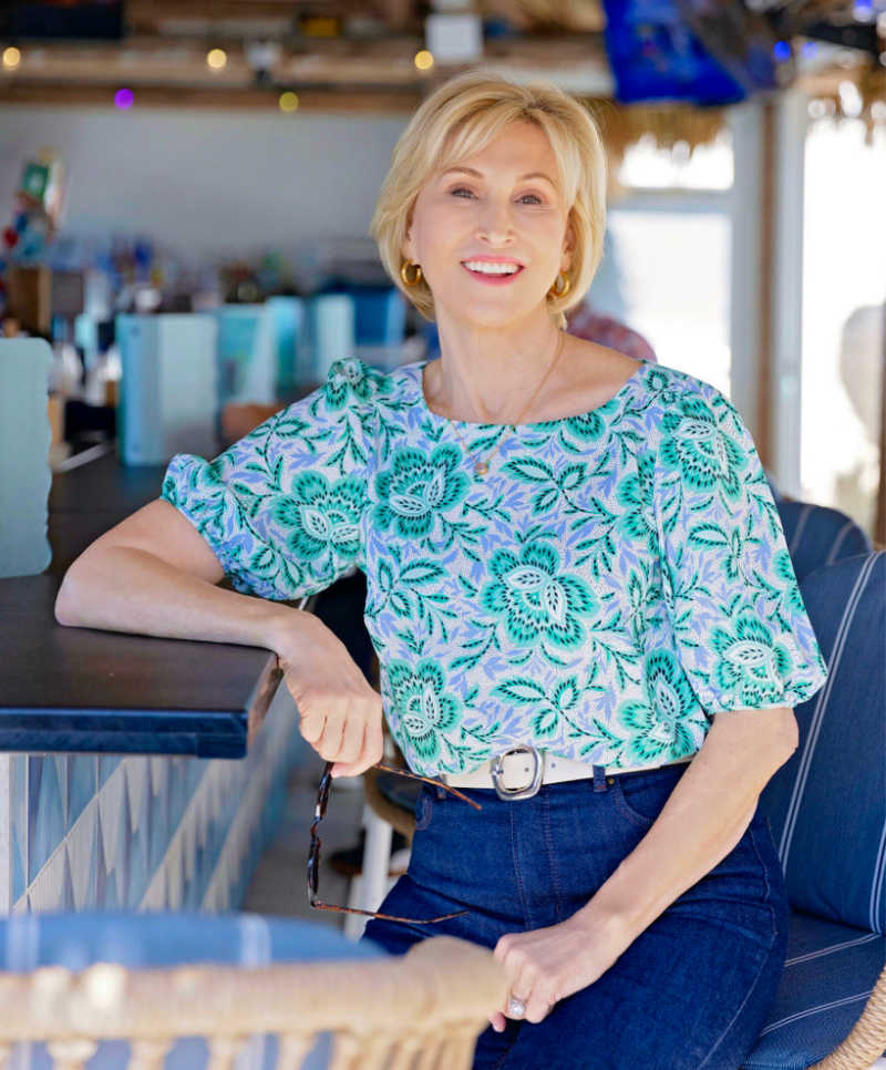 boatneck floral popover blouse boatneck floral popover blouse