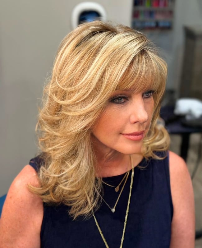 long feathered layers hair trends long feathered layers