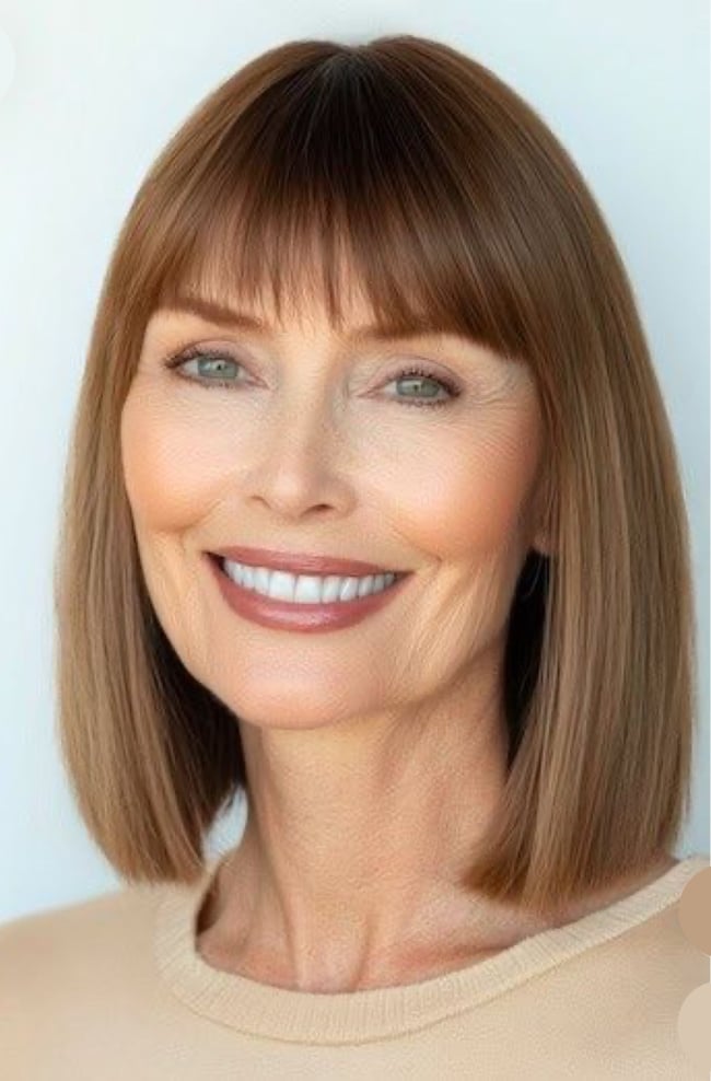 long blunt cut hair trends long blunt cut with straight bangs