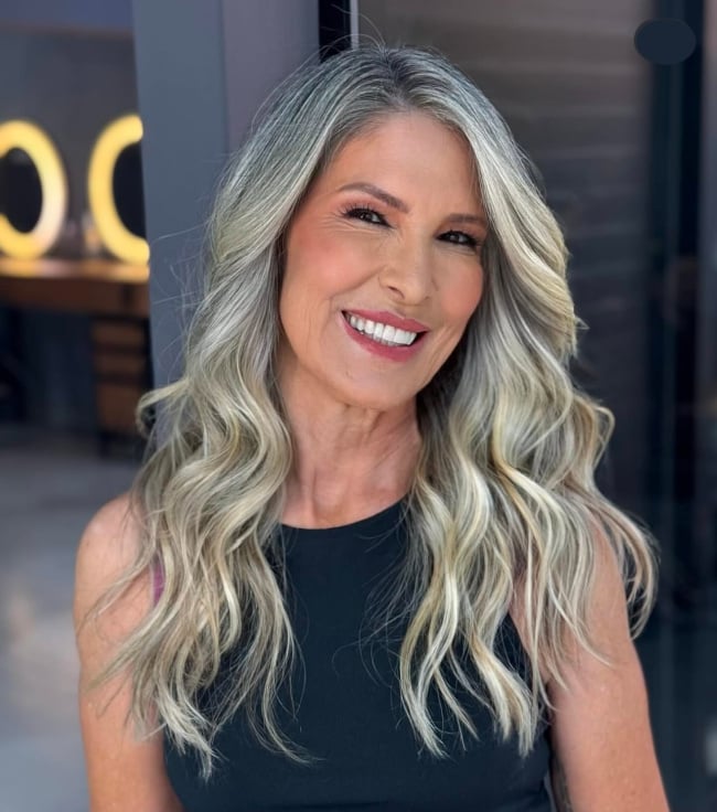 long natural waves Hair Trends for Women Over 40