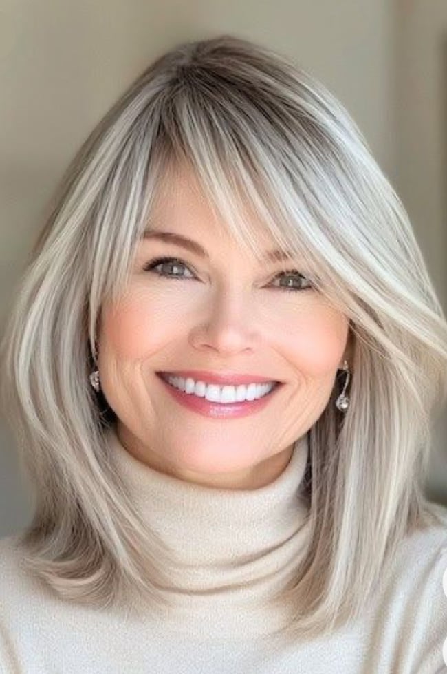 medium length with side bangs medium length with side bangs