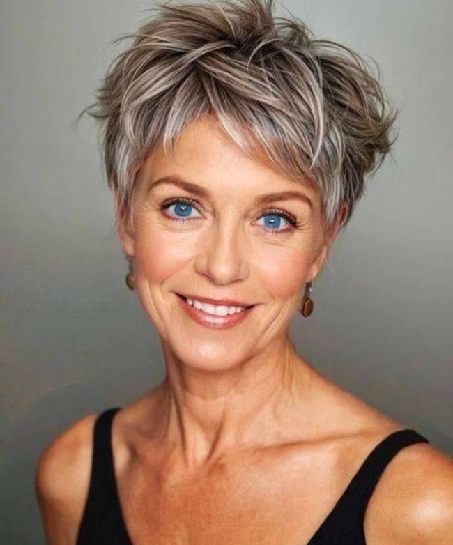 tapered pixie cut hair trends for women over 40 tapered pixie cut