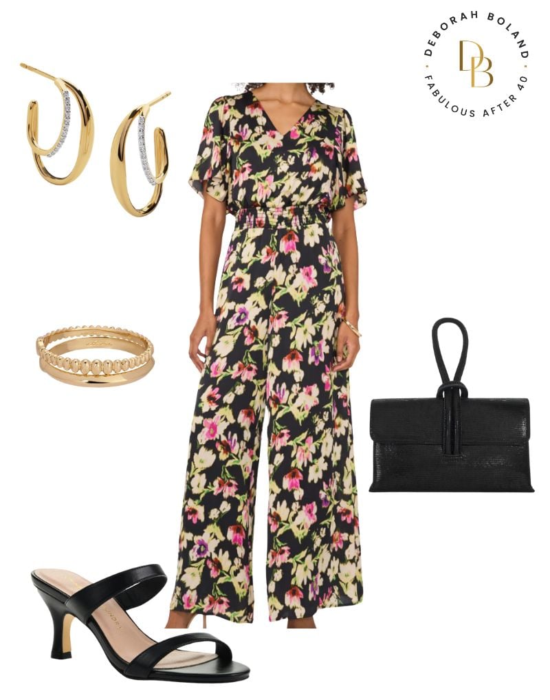 floral jumpsuit to wear to a wedding