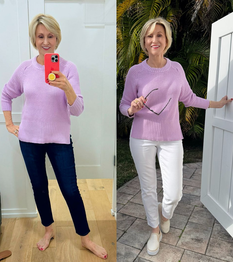 lilac tunic sweater 2 ways lilac tunic sweater 2 ways