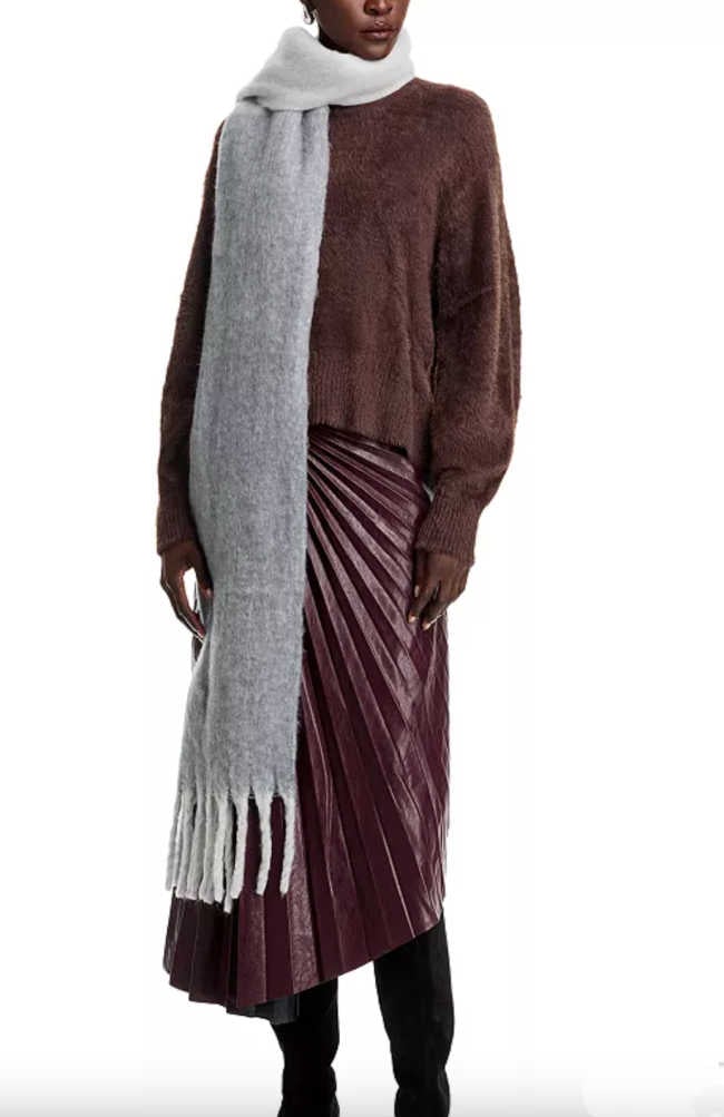 long gray scarf How To Wear A Long Winter Scarf