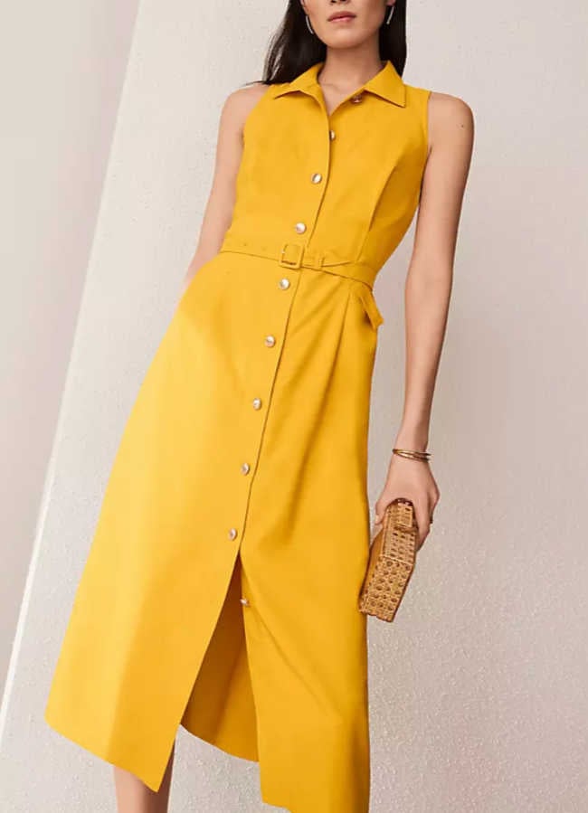 Marigold Shirtdress marigold dress | Spring and Summer 2025 Color Trends