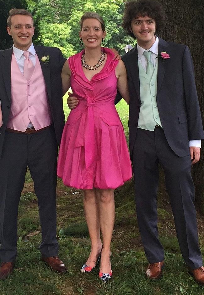 Jennifer Herd in pink Mother of the Bride Dress