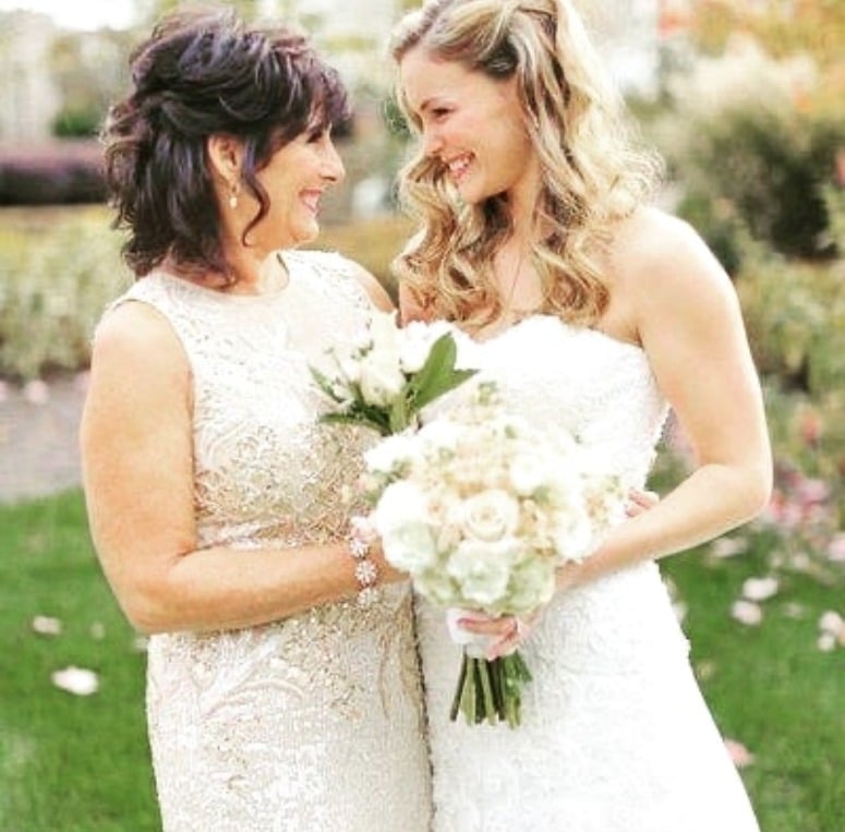 mother-of-the-bride hairstyles halfup down bangs