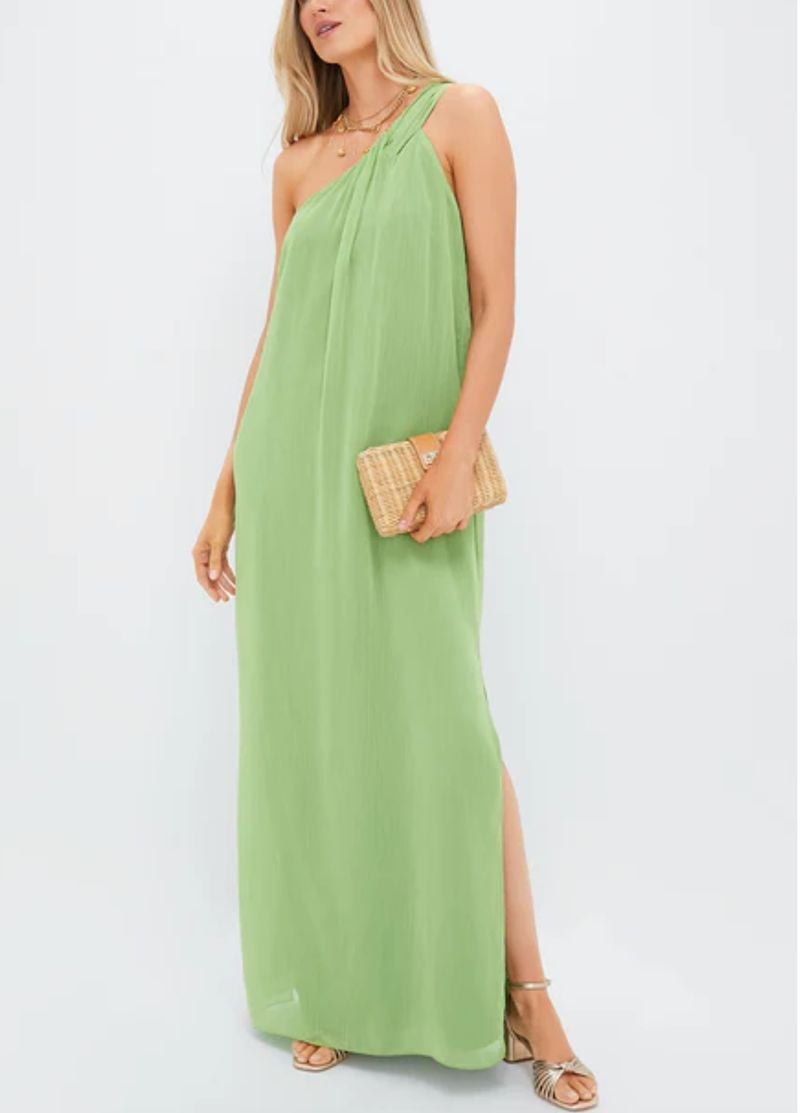 Fabulous After 40 shares a green One-Shoulder Maxi Dress Fabulous After 40 shares a green One-Shoulder Maxi Dress