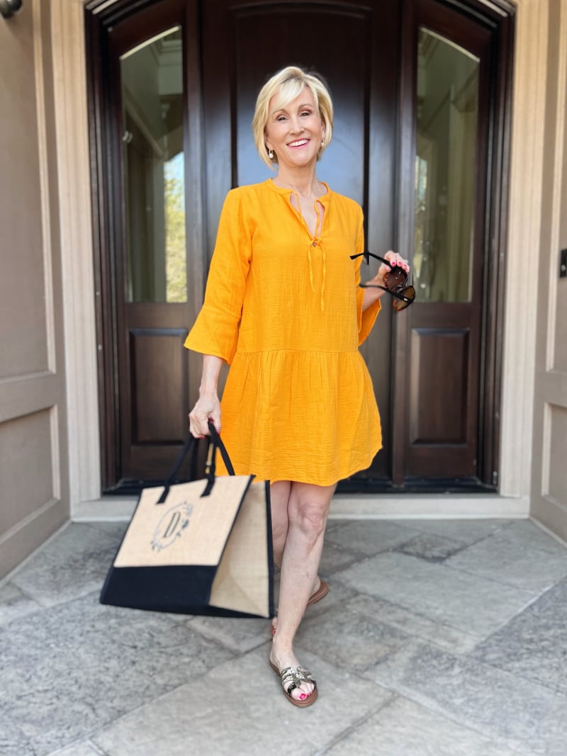 orange beach coverup dress