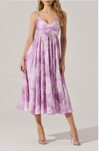 purple floral sundress