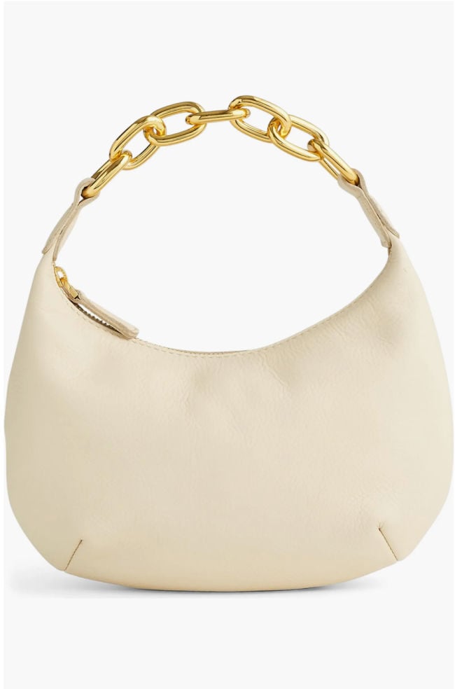 Micro chain bracelet bag round cream chain bag
