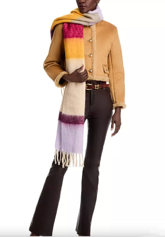 scarf with shearling jacket How To Wear A Winter Scarf