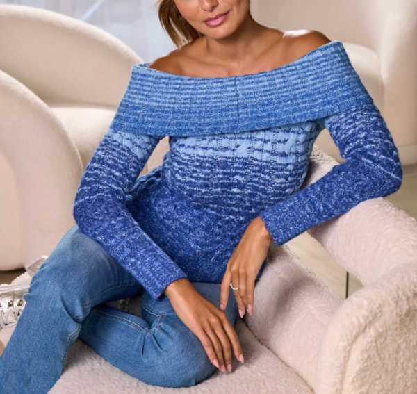 off the shoulder sweater What to Wear on a Coffee Date in Winter