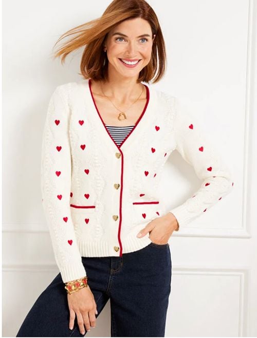 Heart Stitch Cardigan Heart Sweaters cardigan