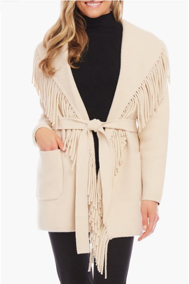 white fringe jacket