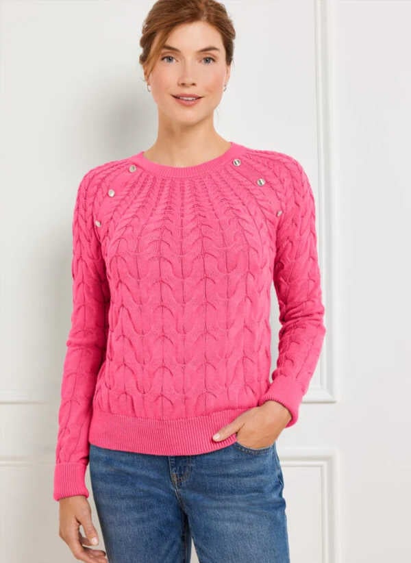 pink sweater outfit What to Wear on a Coffee Date in Winter