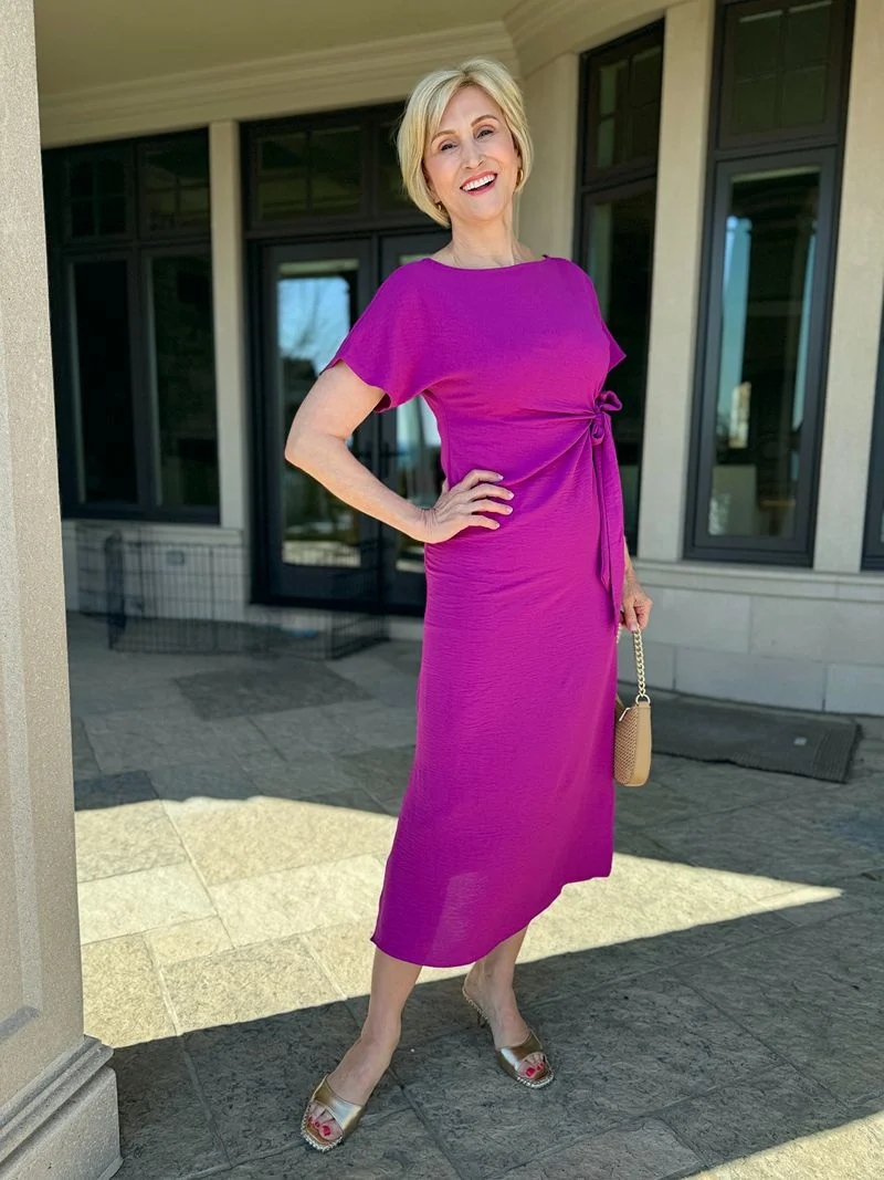 boatneck wrap dress boatneck wrap dress to look slimmer