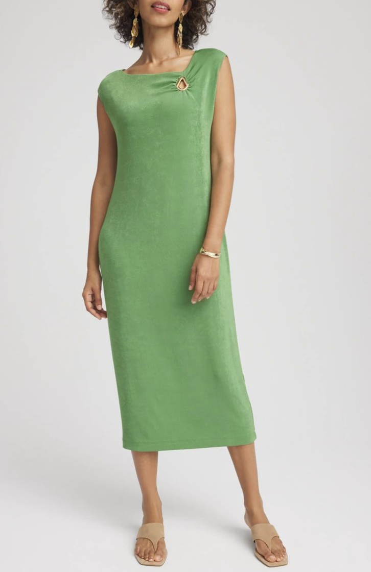 Wrinkle-Resistant Asymmetrical Midi Cocktail Dress Travel Outdoor Wedding Guest Outfits for Women Over 50 to Shop Now